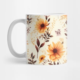 Watercolor Autumn Flowers Mug